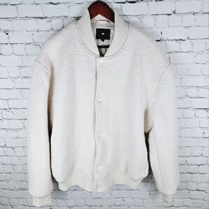 H&M | wool blend snap button speed lining jacket